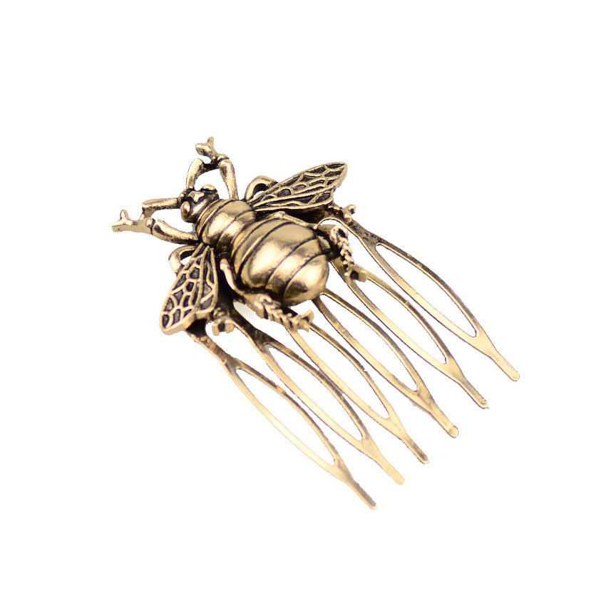 Wholesale vintage diamond hu'die hair comb pearl hairpin